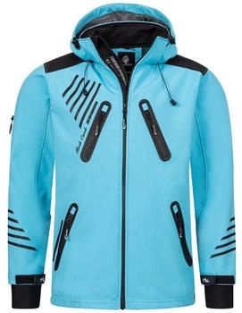 Rock Creek Outdoorjacke hellblau schwarz