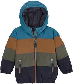Killtec Steppjacke Kapuze Colorblock blau braun oliv