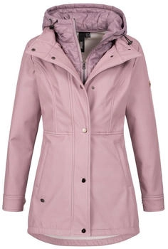 LPO Softshelljacke 'LUCANIA PEAK' rosa Allover-Print abnehmbare Kapuze