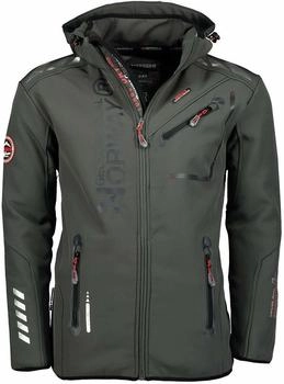 Geographical Norway Herren Softshell-Jacke wasserdicht Kapuze Outdoor-Windjacke