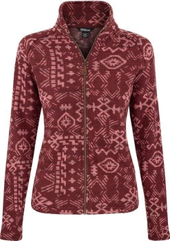 Sherpa Full Zip Jacket beet rot abstract