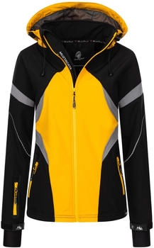 Rock Creek Damen Jacke 'Softshelljacke' hellorange schwarz silber