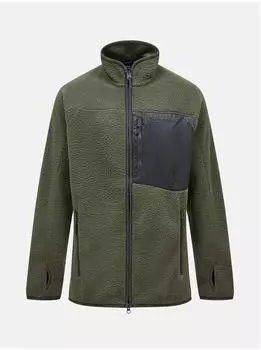 Peak Performance Pile Fleece durchgehendem Reißverschluss pine needle G79711-48C