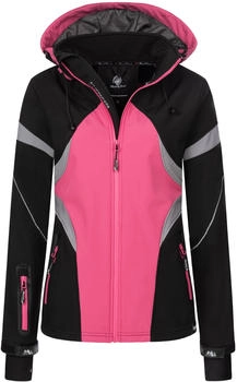 Rock Creek Outdoorjacke grau pink schwarz