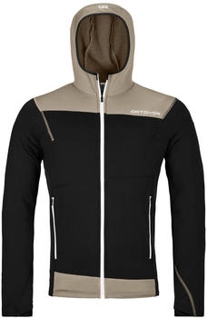 Ortovox Fleece Light Hoody M (87131) black raven/beige