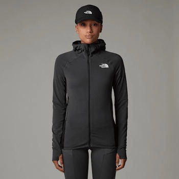 The North Face Bolt Polartec&reg; Power Grid&trade; Kapuzenjacke Damen Asphalt Grey-tnf Black