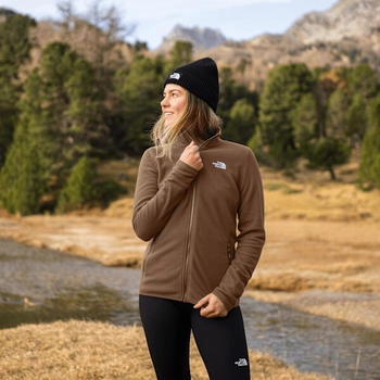 The North Face 100 Glacier Full Zip Fleece Women latte