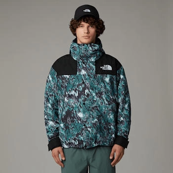 The North Face Dryvent&trade; Mono Mountain Jacke Herren Deep Nori Trail Grid Print-tnf Black