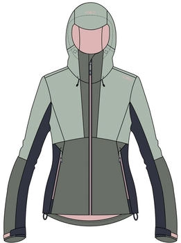 CMP Woman Jacket Fix Hood (34z6526-E421) jade