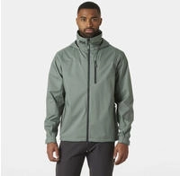 Helly Hansen 34443_485-S, Helly Hansen Crew 2.0 Jacket Gr&uuml;n S Mann Grey Cactus