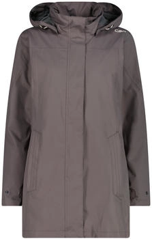 CMP Woman Rain Jacket Button Hood (39x6646-Q955) terra