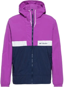 Columbia Spire Valley Hooded Windbreaker (2117051) razzle/collegiate navy/white