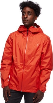 Black Diamond treeline rain shell jacke orange