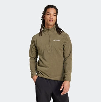 Adidas Multi Essentials Zip Fleeceoberteil khaki beige