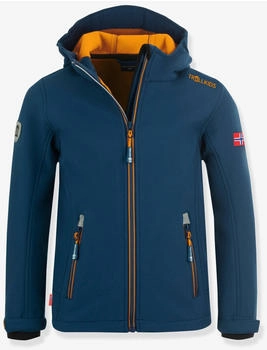 Trollkids Trollfjord Softshelljacke blau gelb