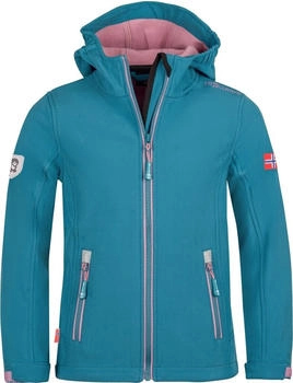 Trollkids Trollfjord Softshelljacke blaugrün violett