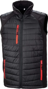 Result Compass Softshell Gilet schwarz rot