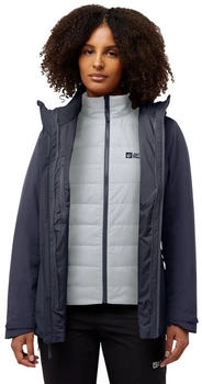 Jack Wolfskin Hunberg 3in1 Jacke Damen graphit schwarz