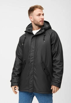 Derbe Trekholm Winterjacke wasserabweisend jet black lava smoke