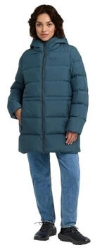 Jack Wolfskin Frozen Palace Long Jacket Women RDS Down Coat blue aluminium blue