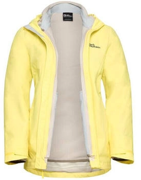 Jack Wolfskin Moonrise 3in1 Jacket Women 3 in 1 jacket yellow lemon ice – Wetterschutz durch wasserdichte und winddichte Konstruktion