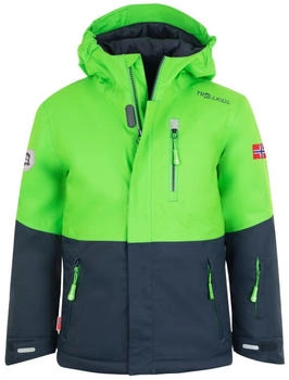 Trollkids Kid's Hallingdal Jacket Winterjacket bright green/navy