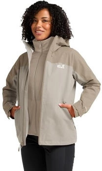 Jack Wolfskin Wild Places 3in1 Jacket Women Wasserdichte 3-in-1 Jacke Damen beige pale sand (A65258_A0056)