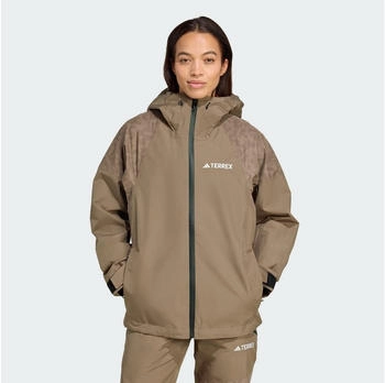 Adidas Terrex Xperior Hybrid PRIMEKNIT CLIMAPROOF+ Jacke Earth Strata (JM3046)