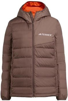 Adidas Terrex Multi Light Down CLIMAWARM Kapuzenjacke Earth Strata / Trace Brown (JZ9992)