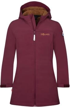 Trollkids Kristiansand Coat Softshelljacke rot caramel