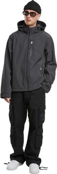 Brandit Hurricane Softshell Jacke schwarz grau