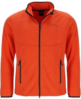 Blue Wave Marco Fleecejacke Streifenmuster Stehkragen Regular Fit (1121) orange
