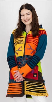 Deproc Nunavut Long Wmn Fleecejacke Patchwork (12238531) multicolor