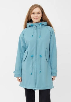 Derbe Island Friese Damen Softshell Mantel milky blue/cobblestone