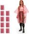 Relaxdays Einweg Regenponcho rot