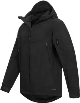 H&ouml;henhorn Biferten Milit&auml;r Fleecejacke mit Kapuze schwarz