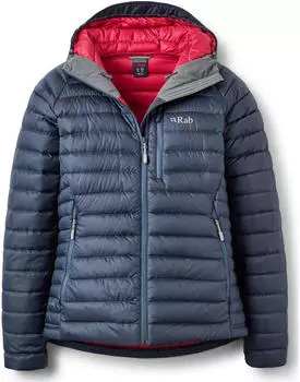 Rab Microlight Alpine Jacke - Kapuzen-Daunenjacke (QDB-13-STE) steel
