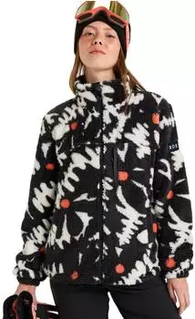 Roxy Alabama Full Zip Otlr W true black big flower