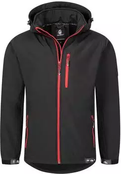 Rock Creek H-168 Softshell Jacke mit Kapuze schwarz