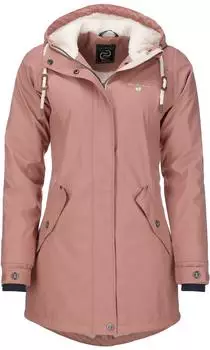 Dry Fashion Malm&ouml; Regenmantel mit Fleece-Innenfutter Wasserdicht (DF-626) alt-rosa