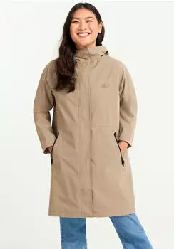 Jack Wolfskin Onera 2L Coat Women Wasserdichter Regenmantel mit Kapuze Damen beige oat (A65749_A0083)