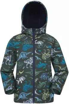 Mountain Warehouse Exodus 2 Kids Printed Water Resistant Softshell (053211) dunkelgrün