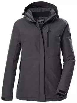 Killtec KOW 225 WMN JCKT Atmungsaktive wind- und wasserdichte Funktionsjacke mit abnehmbarer Kapuze silberfarben
