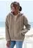 Elbsand Teddy Fleece Übergangsjacke mit verstellbarer Kapuze taupe
