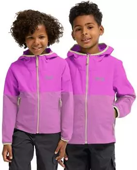 Jack Wolfskin Sandbird Hooded Jacket Kids Softshelljacke mit Kapuze Kinder pink foxglove (A65952_H0112)