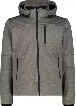 CMP Melierte Softshell-Herrenjacke mit abnehmbarer Kapuze (3A01787N-M) arena mel. p525