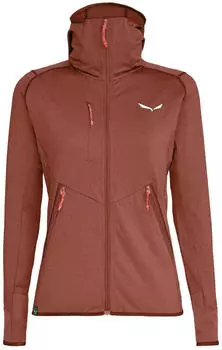 Salewa Women's Agner Hybrid Polarlite Fullzip Hoody etruscanredmelange