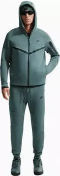 Nike Tech Fleece Windrunner Full Zip Hoodie (CU4489) grau/gr&uuml;n/blau