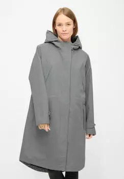 Derbe Deutby Parka Regenmantel Loose Fit neutral gray/jet black