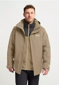 Jack Wolfskin Bergland 3in1 Jacke Herren (23138017) hazel wood